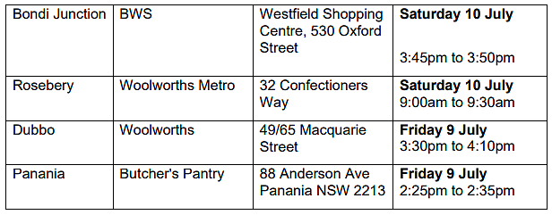 注意！悉尼疫情场所更新，麦当劳、Aldi、Woolise上榜，Hurstville受影响（组图） - 49