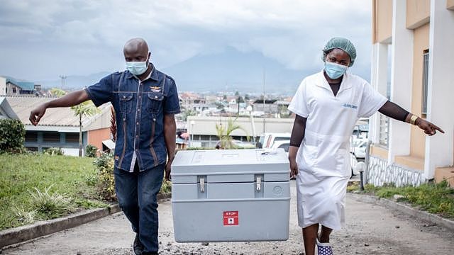 Vaccines being delivered in DR Congo