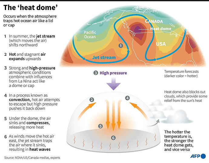 81℃，美国高温的原因找到了，热穹顶致空气被压缩，人类无法干预（视频/组图） - 4