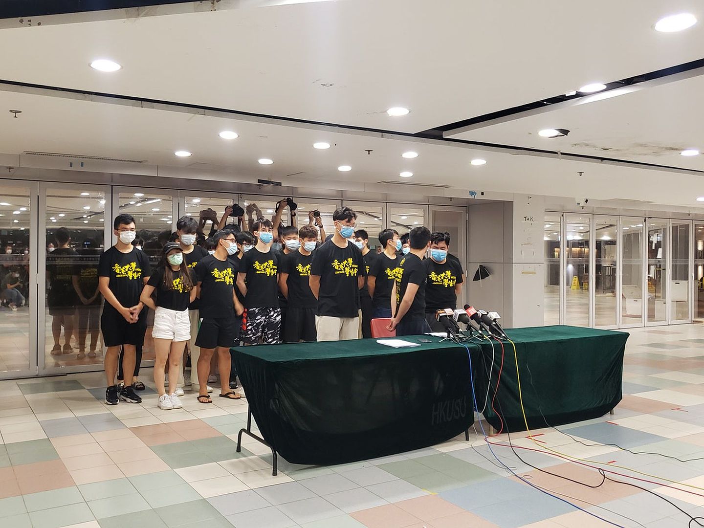 2021年7月9日，港大学生会在凌晨召开记者会。（HK01）