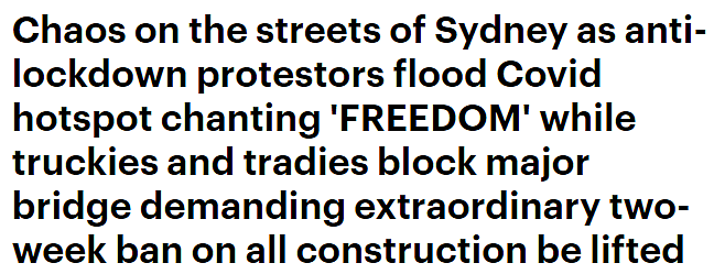 “要自由，州长滚” 悉尼街头爆发反封锁游行，抗议者批政府双标：“当初为何不封Bondi？”（视频/组图） - 1