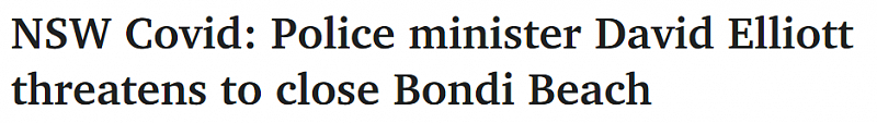 悉尼“封城”期间Bondi海滩频现“人从众”，新州警务厅长：或关闭整片海滩（组图） - 1