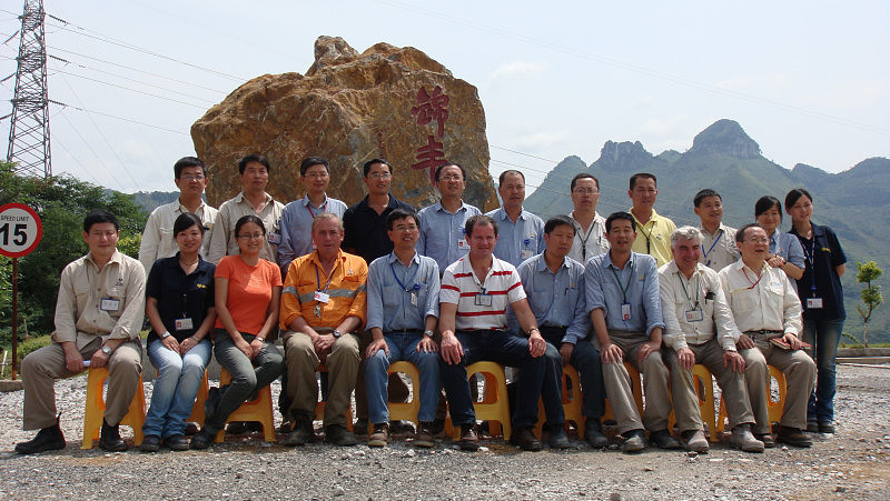 Leaving JInfeng Mine, Guizhou - A photo with the management team at Jinfeng Gold Mine.JPG,0