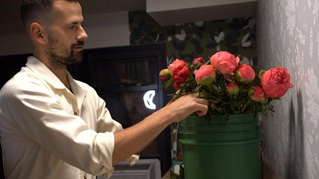 Robbie Fairchild and some peonies