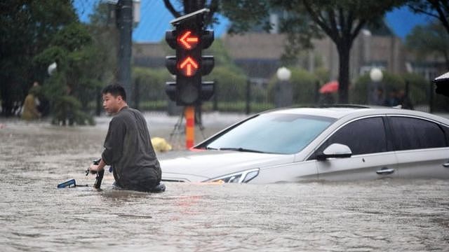 河南郑州的洪灾