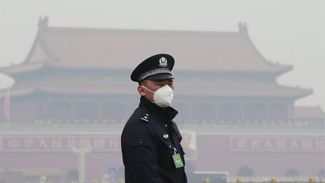 中国首都北京的雾霾
