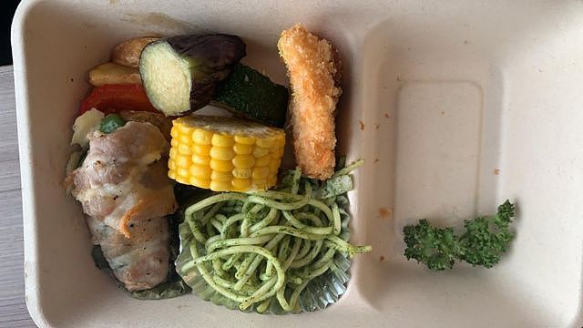 Takeaway food in a container