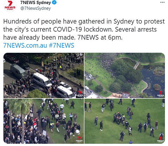 全澳爆发数千人反封锁游行！警方与示威者激烈冲突，多人被捕（视频/组图） - 34