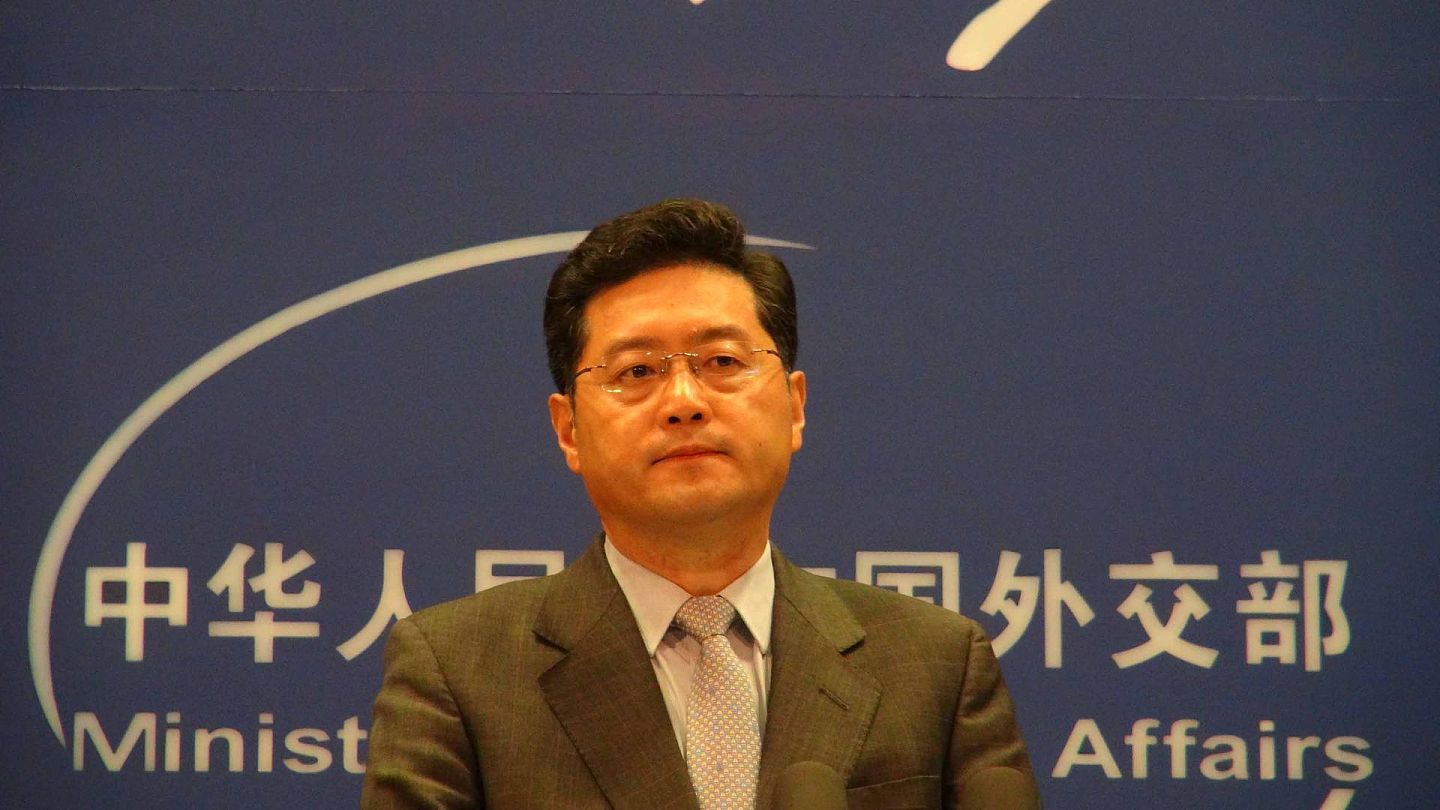 秦刚曾担任中国外交部发言人，他话锋犀利，经常与西方记者交锋。（中央社）