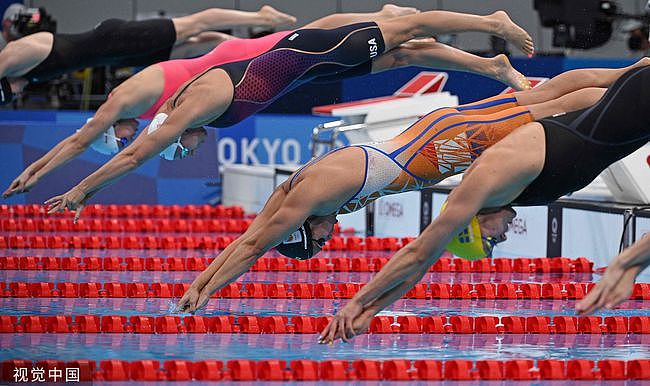 东京奥运女子50米自由泳决赛，澳名将破奥运纪录夺金，中国选手吴卿风并列第5（组图） - 4