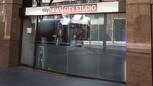 General exterior view of the Sky News City Studio in Elizabeth Street, Sydney, New South Wales, Australia.