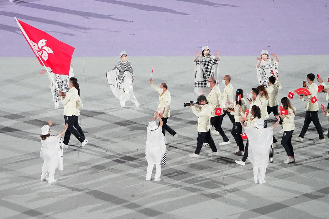 奥运会开幕式上的香港代表团。