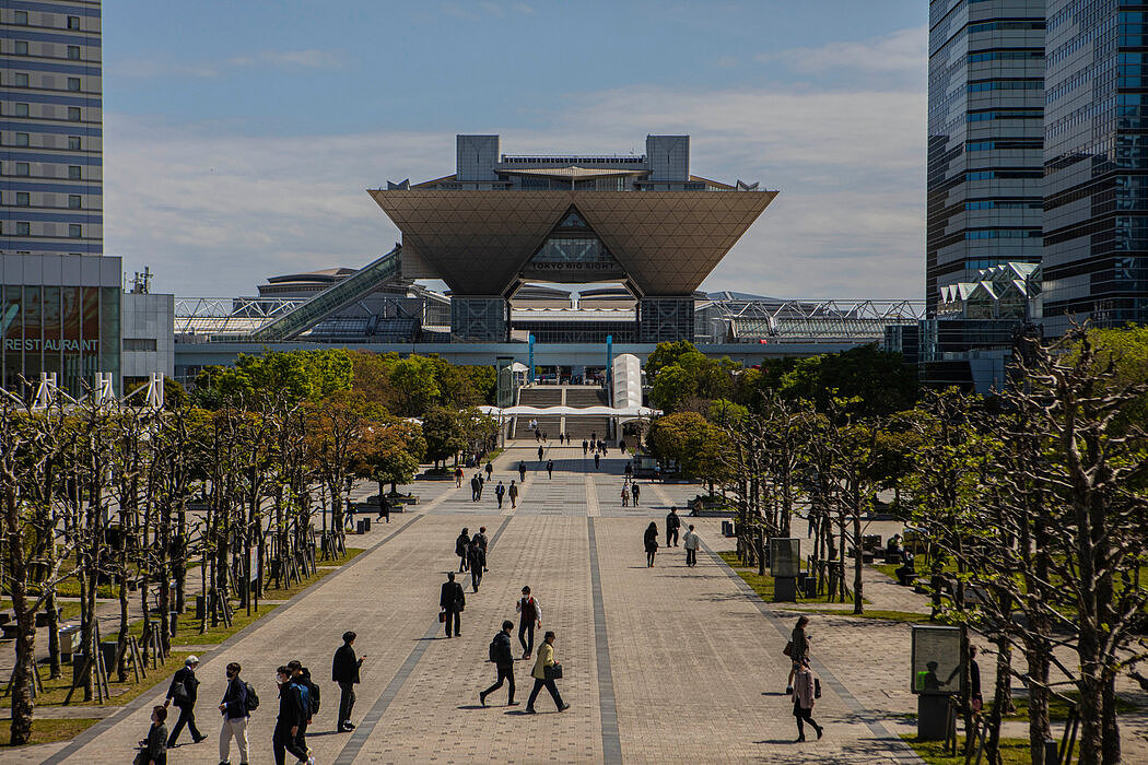 东京国际展示场，奥运会的主要广播和新闻中心。