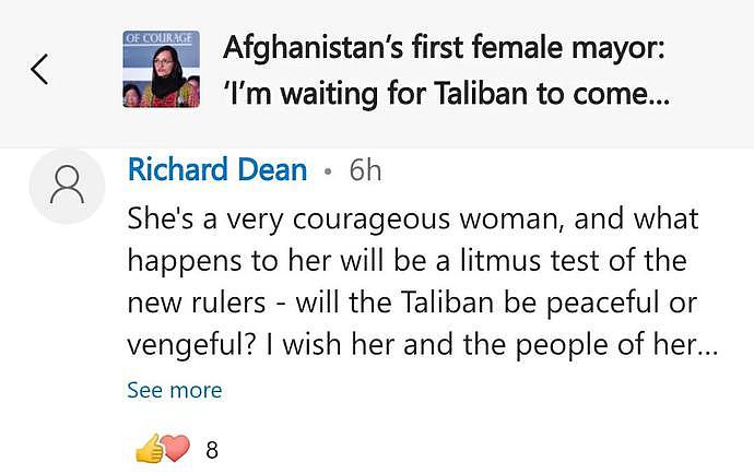塔利班3次想杀她！阿富汗首位女市长悲壮留言：我在家里等着他们来杀我（组图） - 5