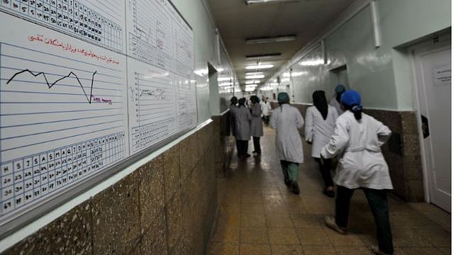 Doctors in an Afghan hospital