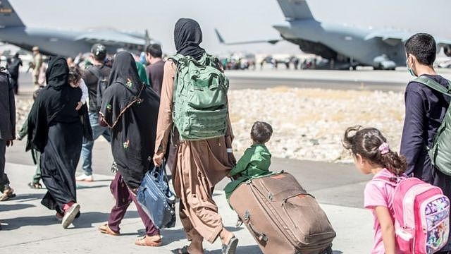 Evacuation at Hamid Karzai International Airport, Kabul, Afghanistan, 24 August 2021