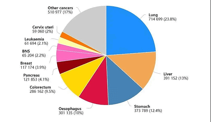 柳叶刀：中国癌症新发和死亡人数全球第一，23个常见的致癌因素（组图） - 6