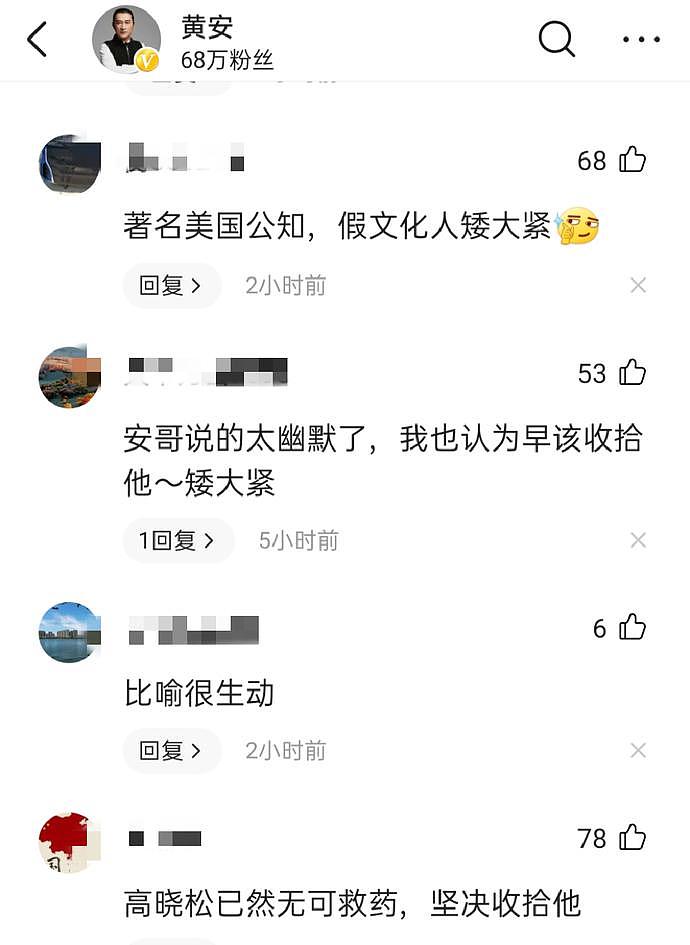 歌手黄安发文嘲讽高晓松：一个美国人，让我惊讶的是，怎么现在才被封杀？（组图） - 14