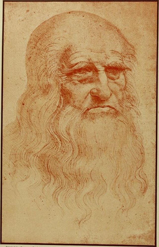 据信绘于1510年的达芬奇自画像