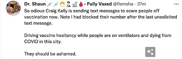 澳议员群发数千条“疫苗”短信，被批误导引发民愤！网友：感到羞耻，已拉黑！（组图） - 3