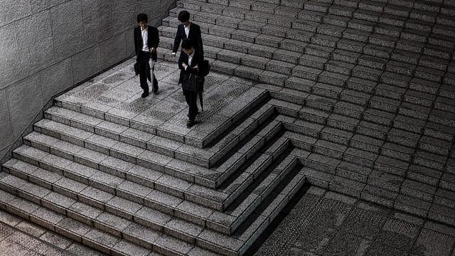 Young salarymen (office workers) in Tokyo