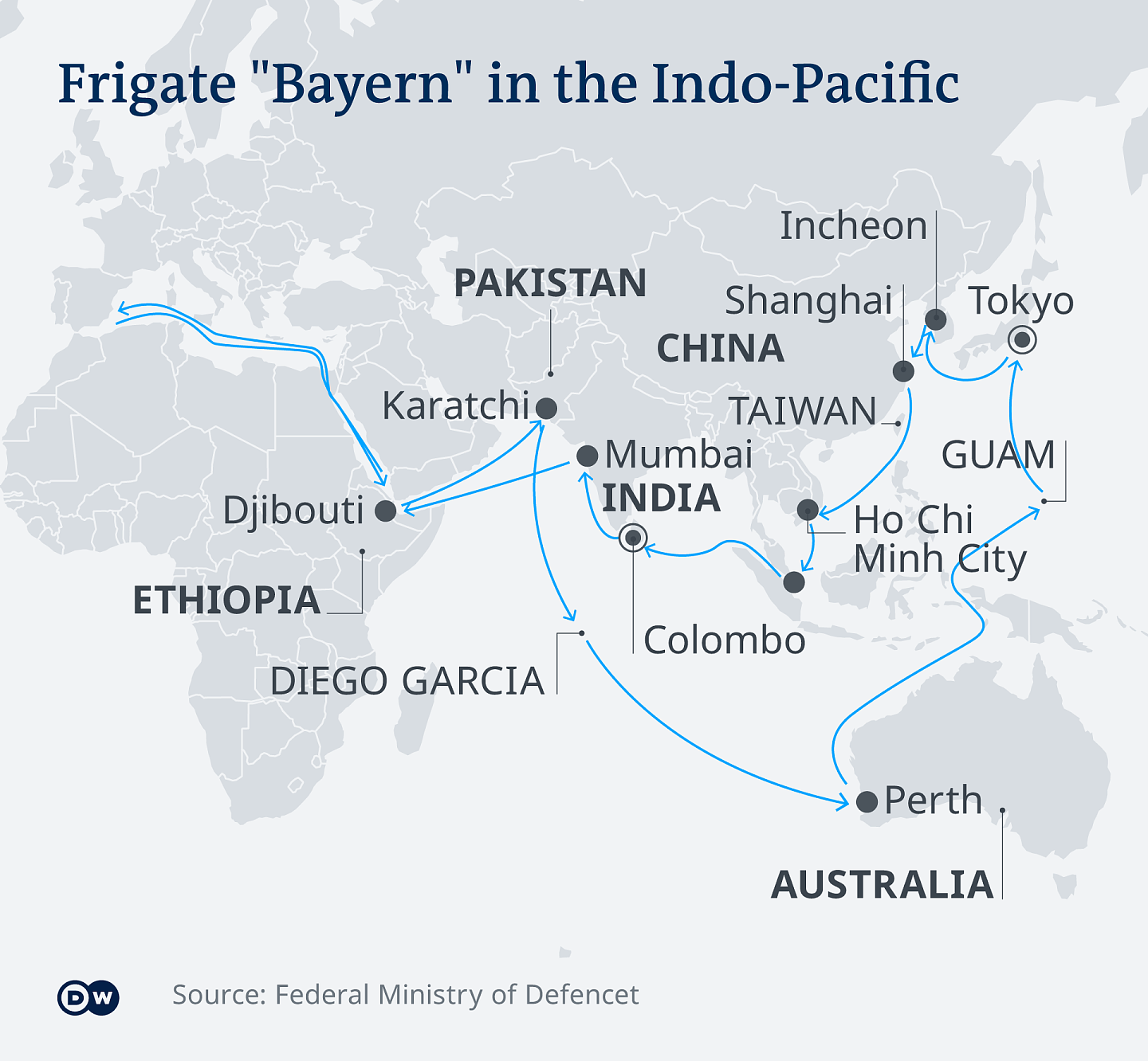 Infografik Karte Fregatte Bayern EN