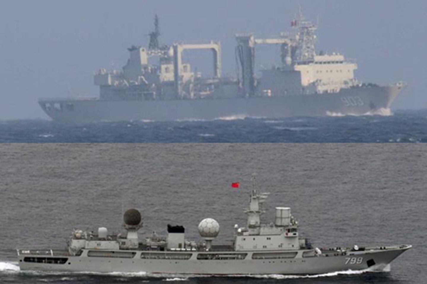 目前，日本海上自卫队是拍摄中国海军舰艇编队最好的摄影师，但出乎意料的是，近期他们跟踪中国舰队的摄影师竟失手了。（日本防卫省官网）