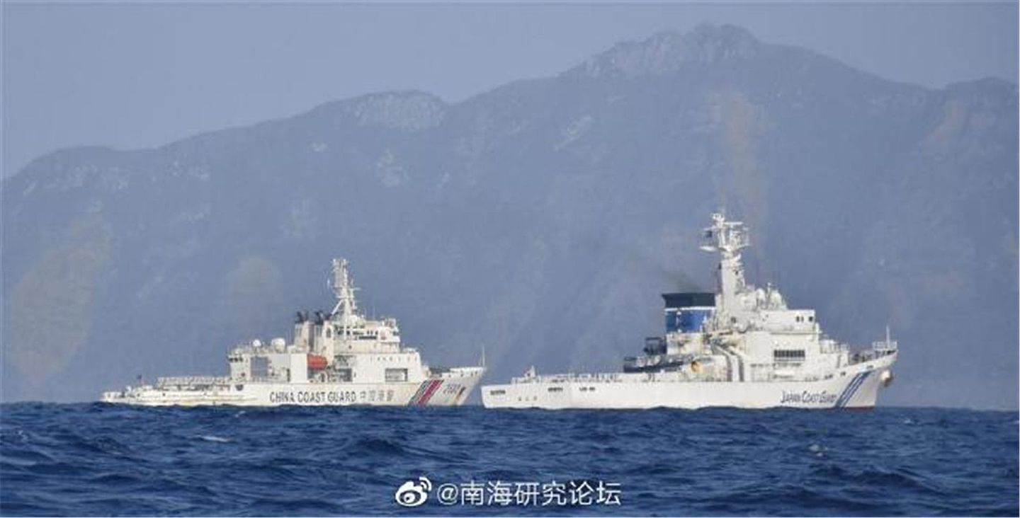 2021年2月18日，中国海警钓鱼岛巡航。（微博@南海研究论坛）