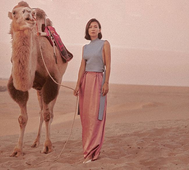 卢靖姗晒沙漠旅行照，上衣袖口太大引发热议，被指“打擦边球”（组图） - 2