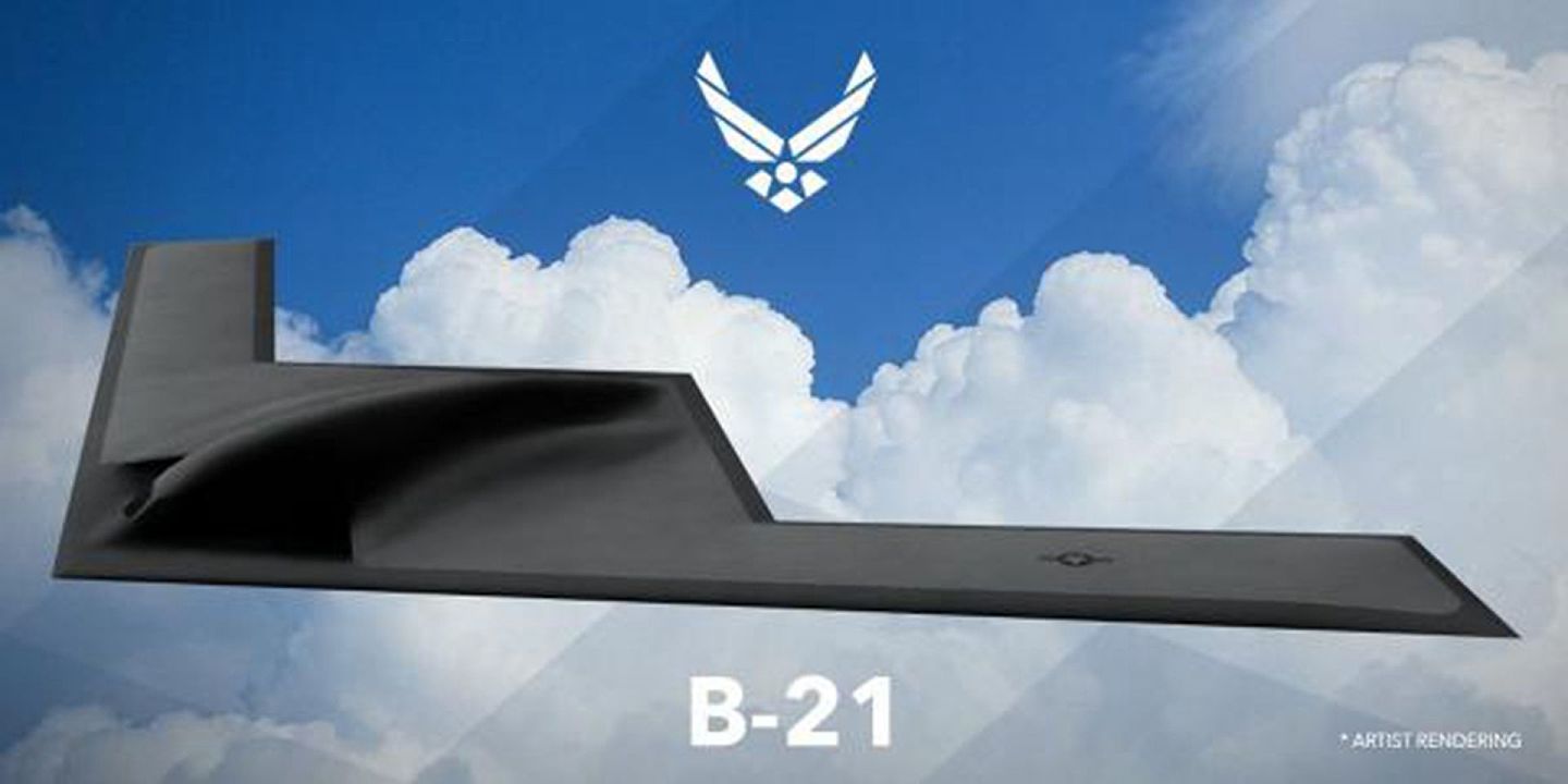B-21轰炸机的想象图。（美国空军官网）
