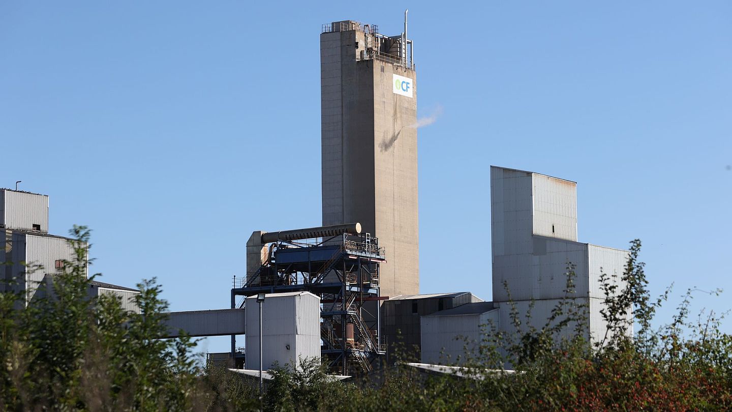 CF Industries：图为9月20日，美资肥料企业CF Industries位于英国比灵赫姆的工厂外观。（Reuters）