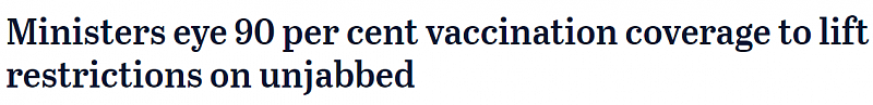 新州接种率达90%或“全面解封”，未打疫苗者也能豁免防疫令（图） - 1