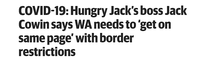 政商大战！亿万富翁炮轰西澳边境政策，西澳是否将被迫打开“州门”重新开放？（图） - 1