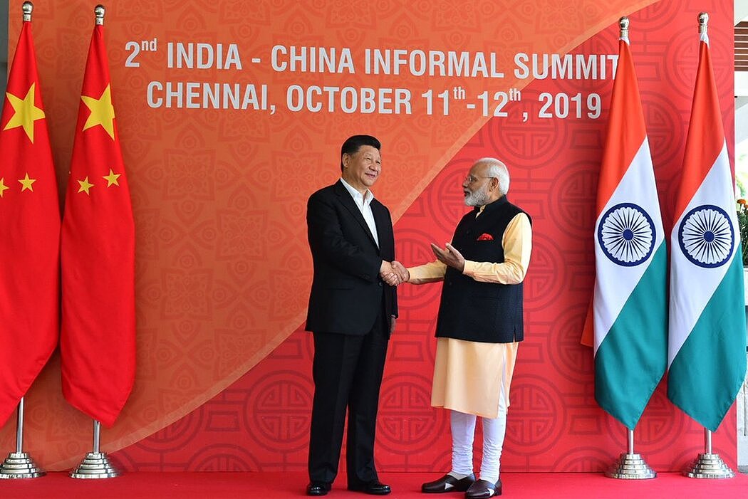 2019年，莫迪和习近平在印度举行会晤。