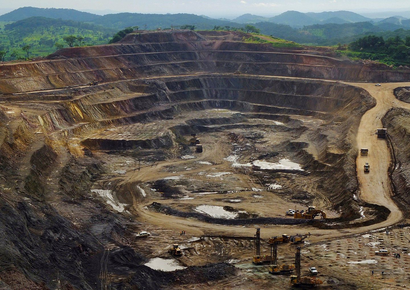刚果民主共和国国内一个大型矿场。当地钴矿占了全球供应量达六成。（Getty Images）