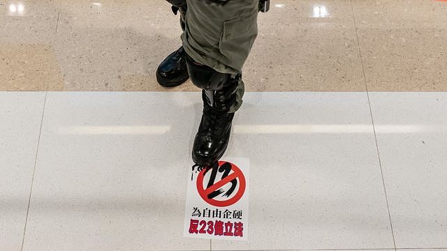 香港示威中，反对23条仍然是示威者会表达的诉求。