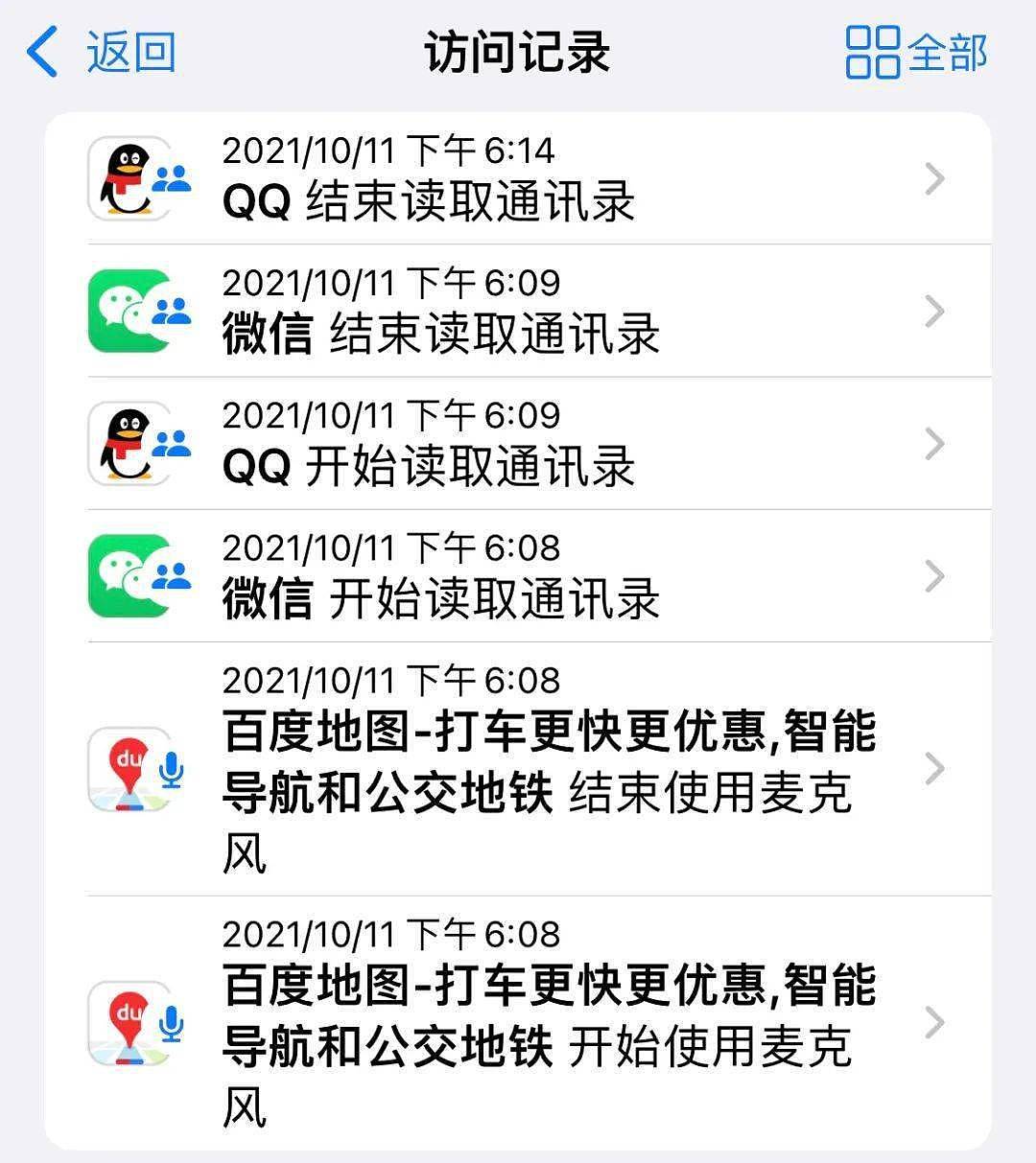 iOS15成各大App“偷窥照妖镜”？测试：确实存在过度读取信息（组图） - 10