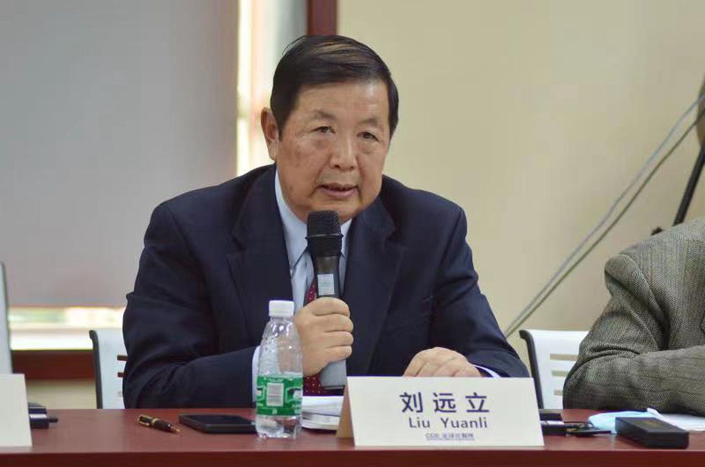 北京协和医学院卫生健康管理政策学院执行院长、教授刘远立在会上发言。（CCG供图）
