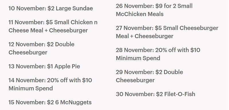 好消息！11月1日起，澳麦当劳30天劲爆特价来袭，数款美食低至$1（组图） - 6