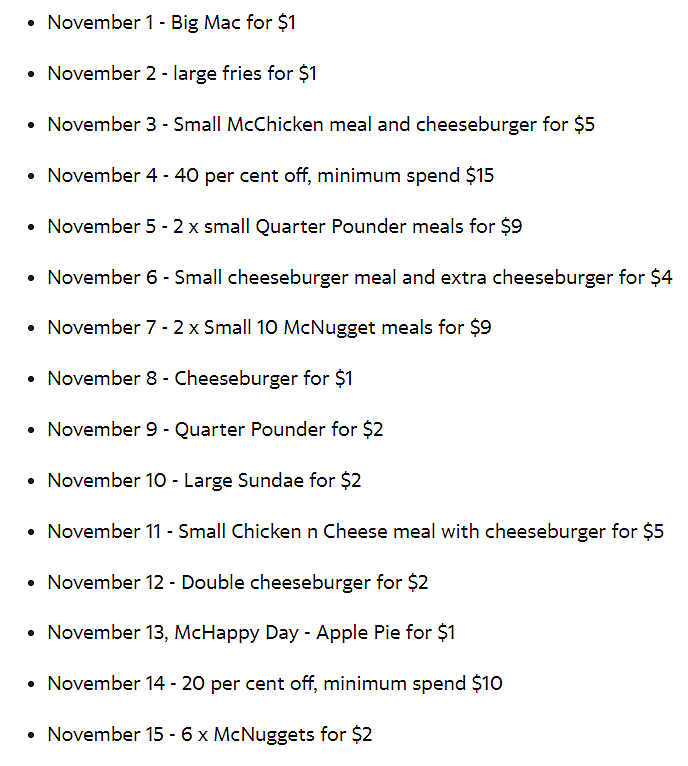 麦当劳新促活动来袭！11月每天优惠不断，巨无霸$1购（组图） - 4