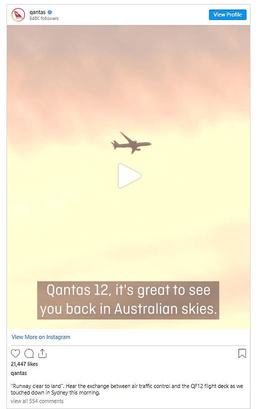 时隔近600天，澳航商业国际航班重新起飞！从洛杉矶飞抵悉尼，机组人员激动不已（组图） - 2