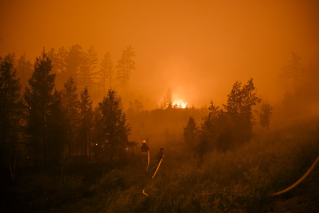 7月，在俄罗斯西伯利亚扑灭森林大火。