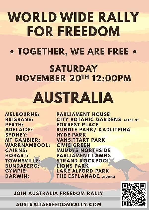 本周六，抗议者计划在澳洲13地游行示威！反对强制接种疫苗（组图） - 4