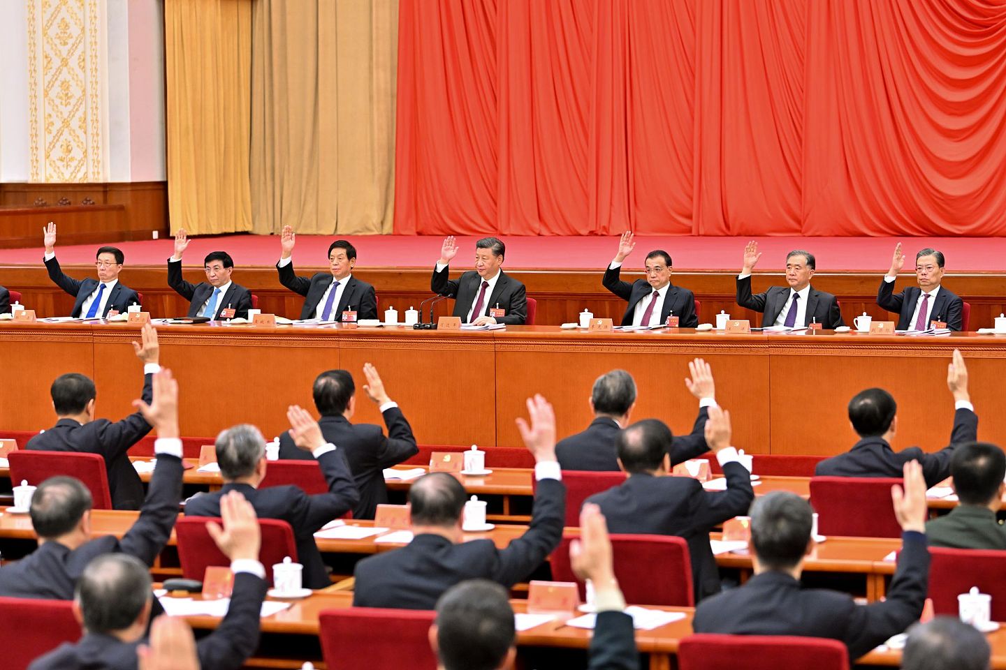 中国共产党第十九届中央委员会第六次全体会议于2021年11月8日至11日在北京举行。（新华社）