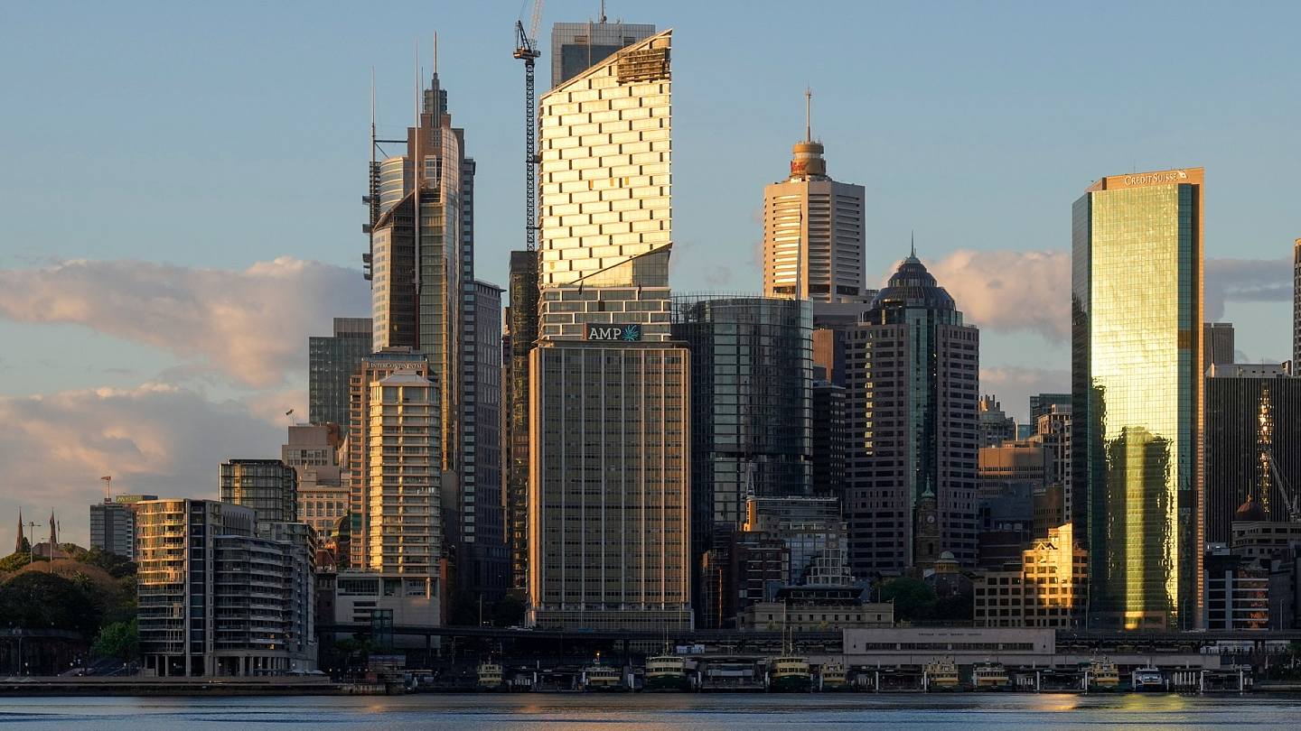 图为2021年9月28日，镜头下澳洲悉尼港景色。 （AP）