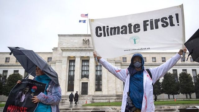 华盛顿的气候抗议者
