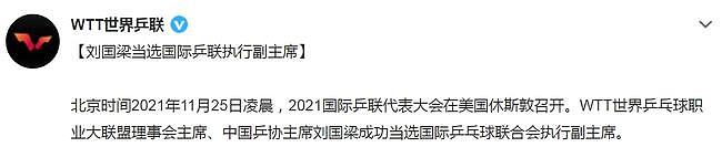 刘国梁当选国际乒联副主席，大合影站C位，一人身兼三职（图） - 1