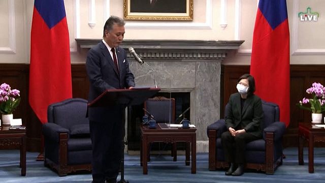 访台的美国议员获台湾总统蔡英文接见。