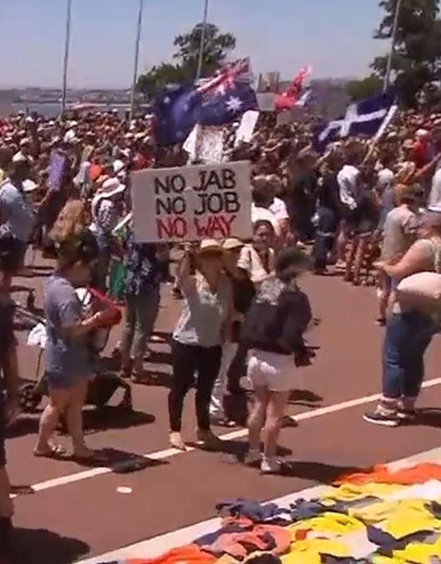 西澳爆发千人抗议！聚集议会大厦，举牌反对强制接种（组图） - 4