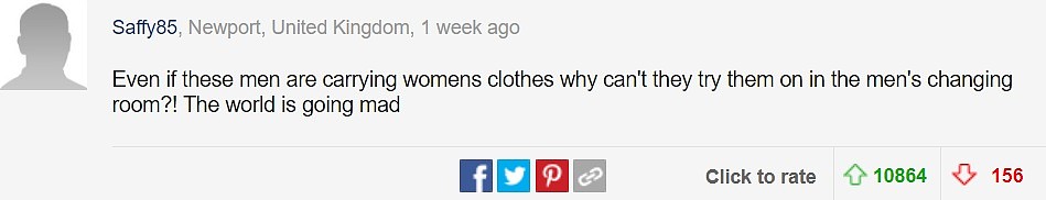 只要说认为自己是女的，就能进女试衣间？英国男记者做了个实验